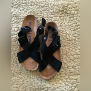 Birkenstock Black Suede Back-Strap Sandal - never worn